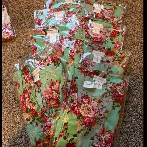 Kennedy Blue Bridal Party Getting Ready Rob Mint Green Floral - OS - Picture 2 of 2